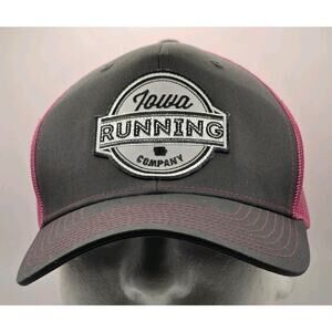 Iowa Running Company Richardson 112 Pink Mesh SnapBack Trucker Hat Cap Fitness‎
